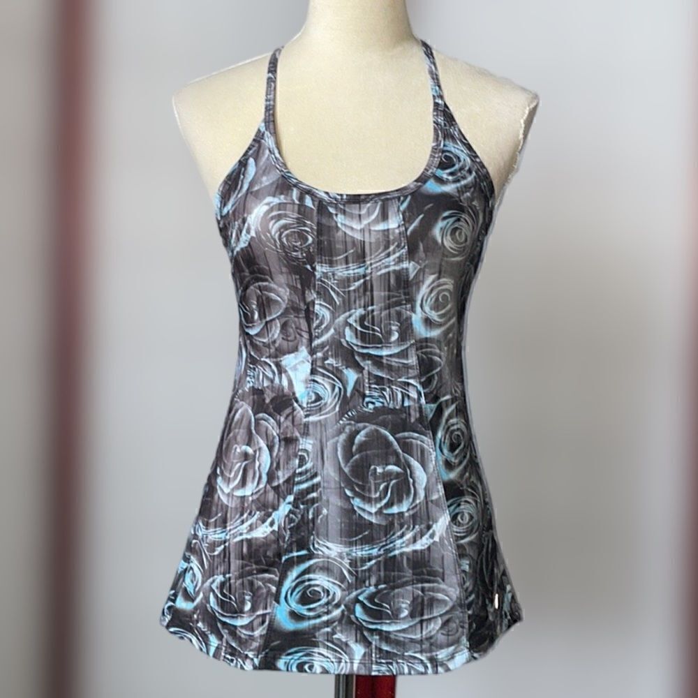 Marina Tec Dry-Wik Athletic Racerback Tank top w/Floral Design (S)